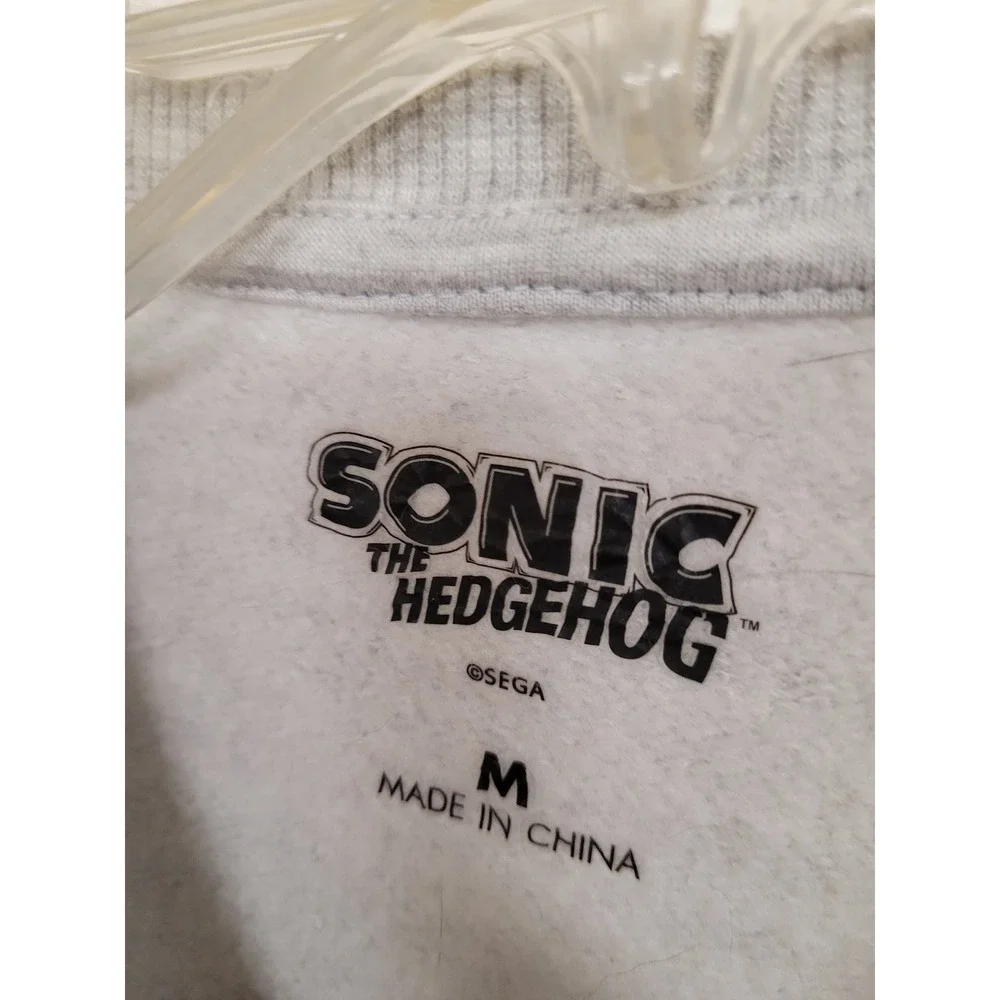 Sonic the Hedgehog Boys Gray Sweatshirt Faster Than You Graphic‎ Pullover Size M